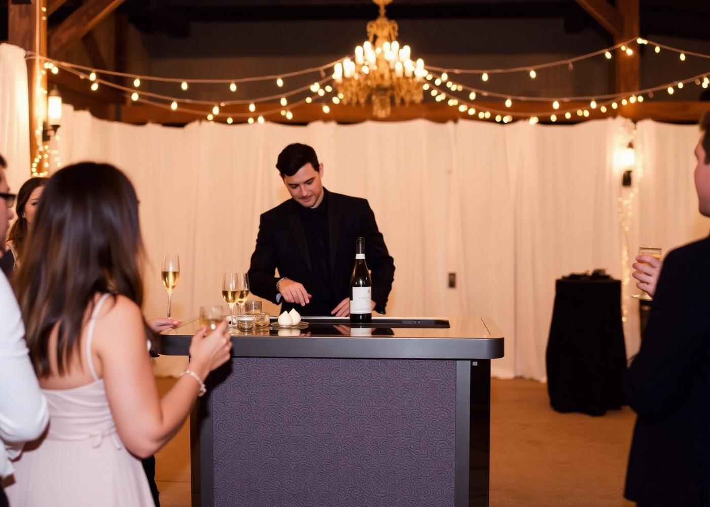 Bartender serving at private event